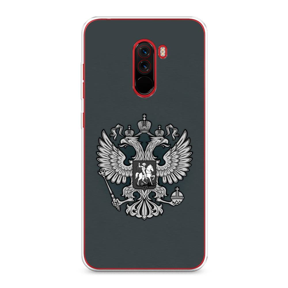 

Чехол Awog на Xiaomi Pocophone F1 "Герб России серый", Разноцветный, 34450-5