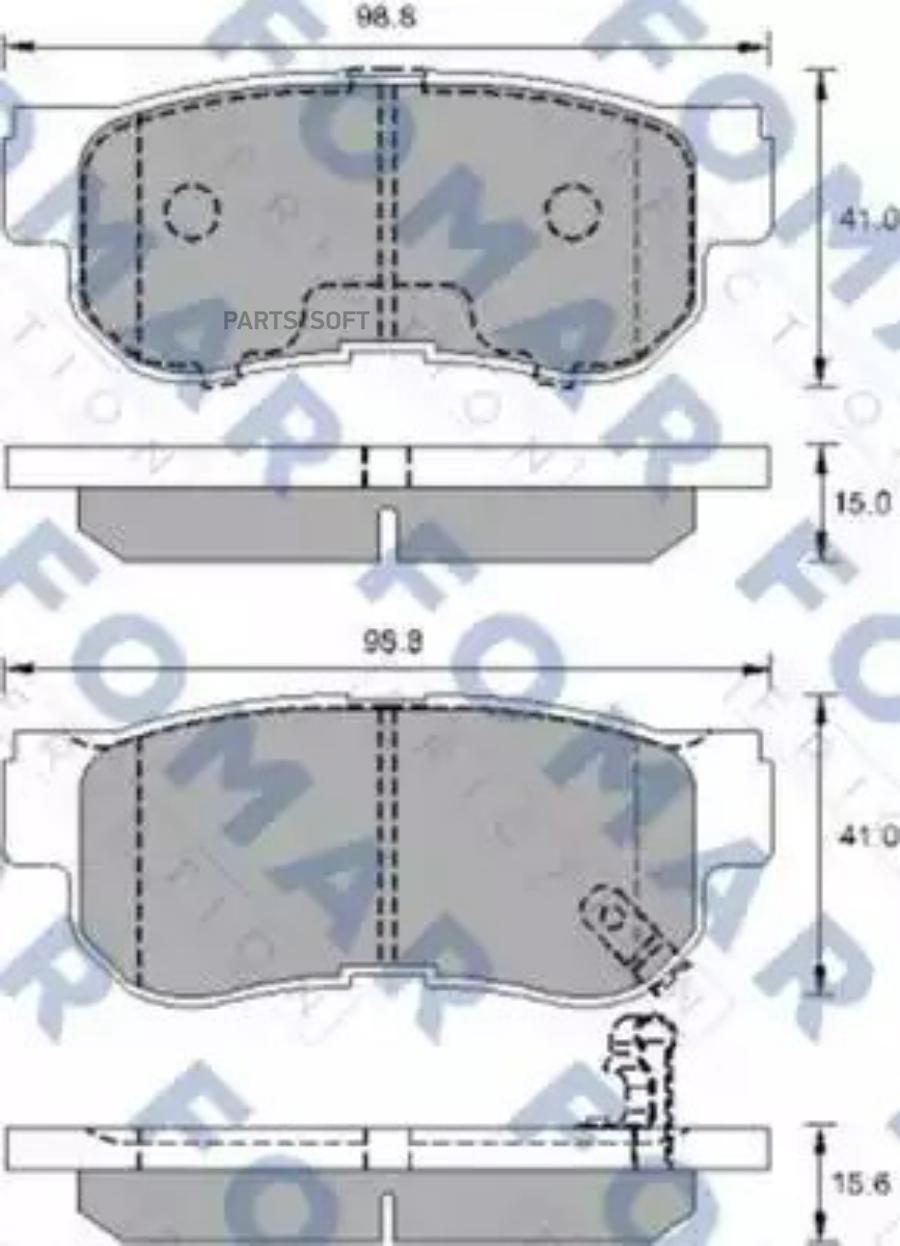 Тормозные Колодки FOMAR-FRICTION fo931781 1494₽