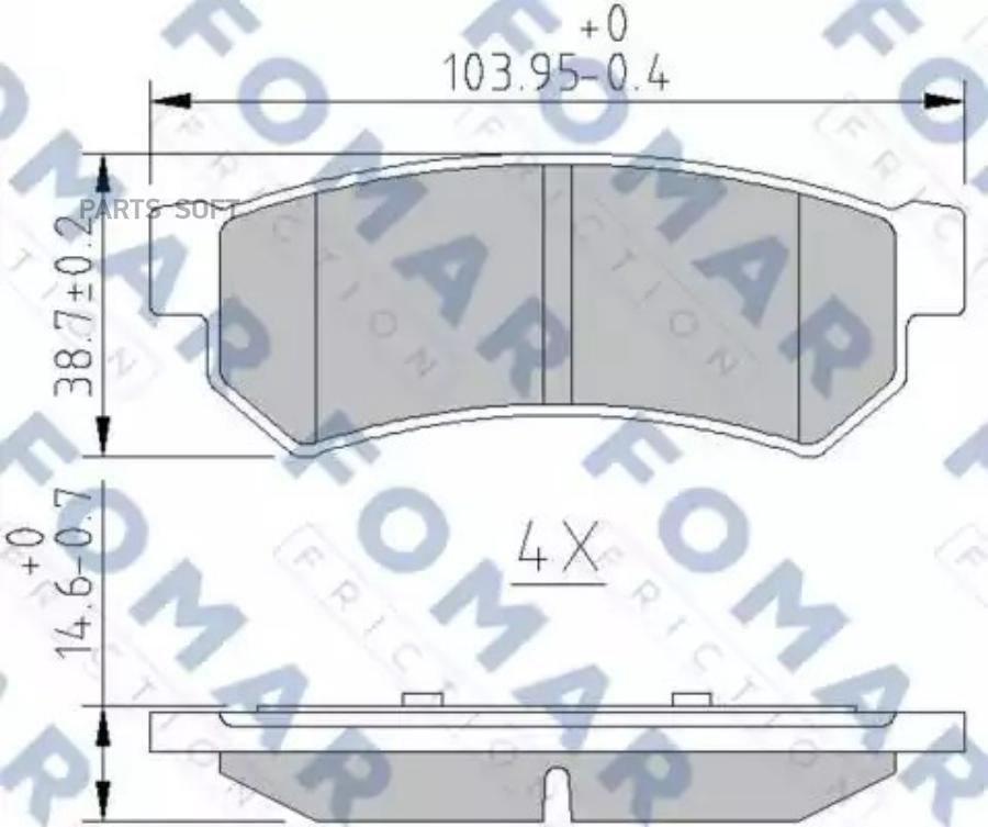 

Тормозные Колодки FOMAR-FRICTION fo887683