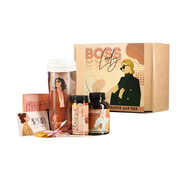 

Подарочный набор Boss lady: чай + термостакан + драже шоколадное + шоколад + леденец