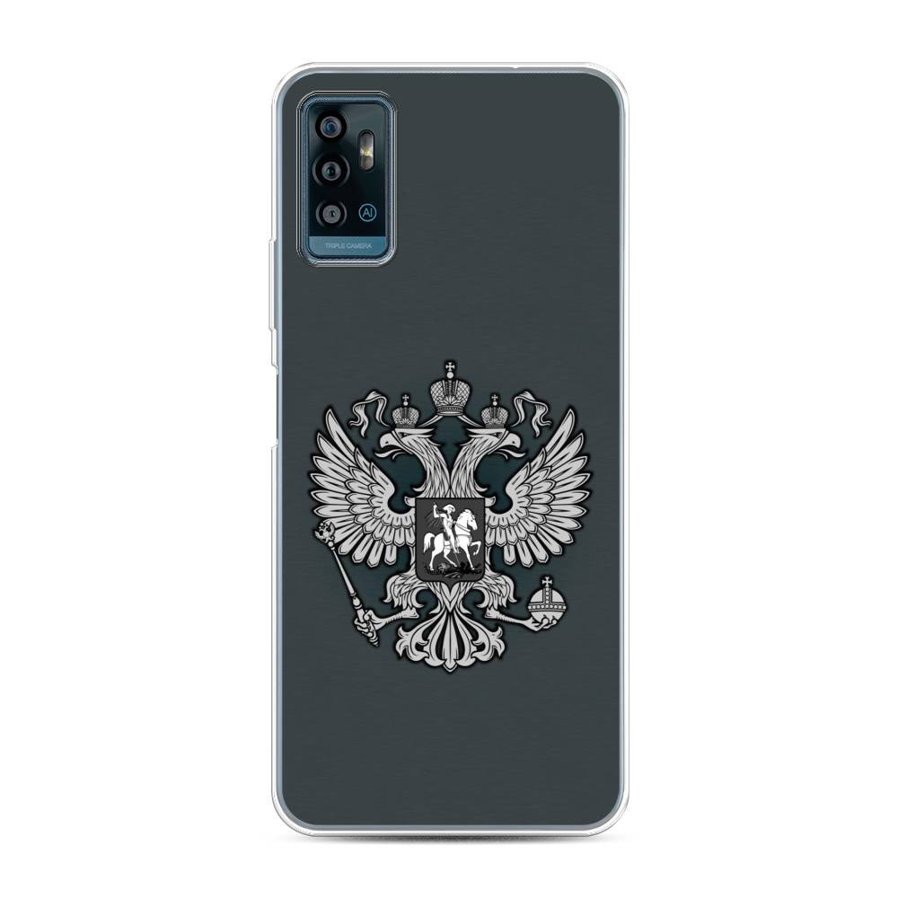 фото Чехол awog "герб россии серый" для zte blade a71