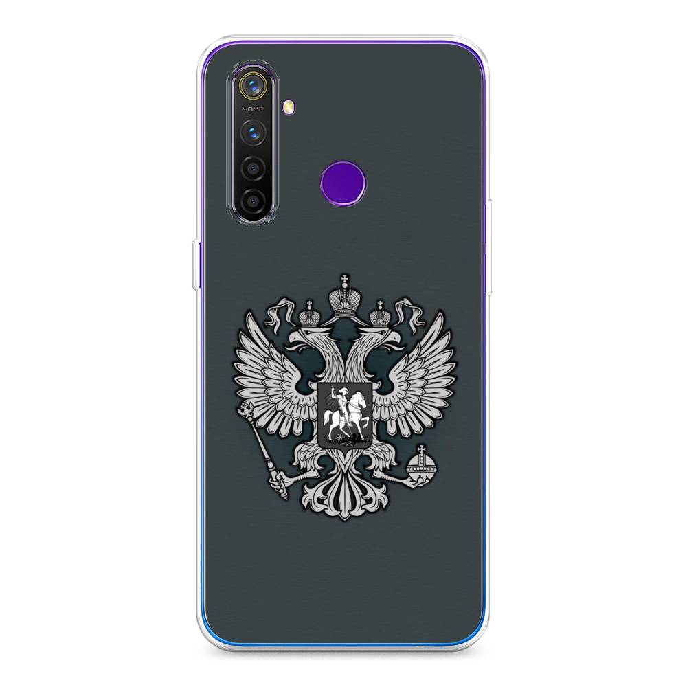 фото Чехол awog "герб россии серый" для realme 5 pro