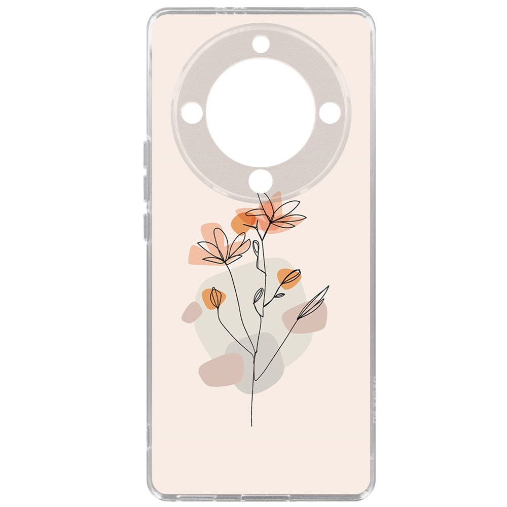 

Чехол-накладка Krutoff Clear Case Ромашки для Honor Magic 5 Lite, Прозрачный