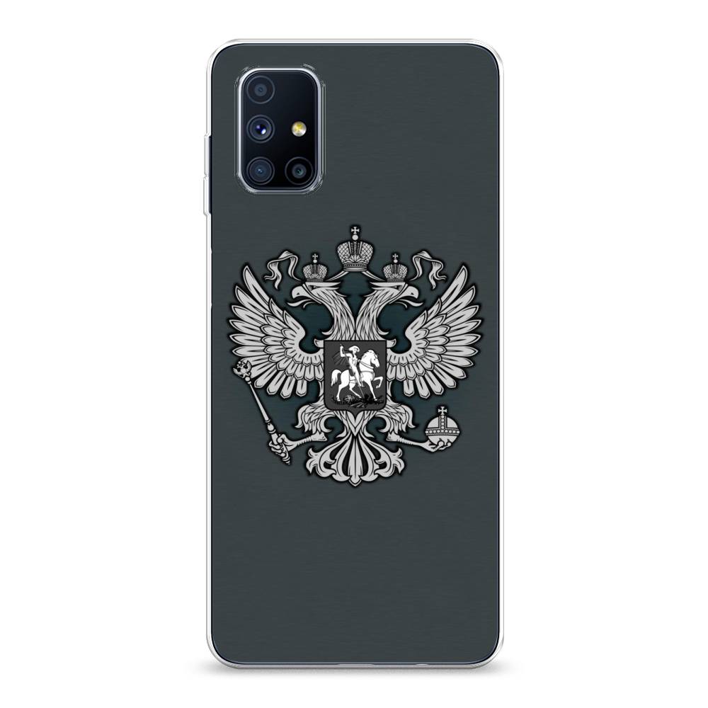 фото Чехол awog "герб россии серый" для samsung galaxy m51