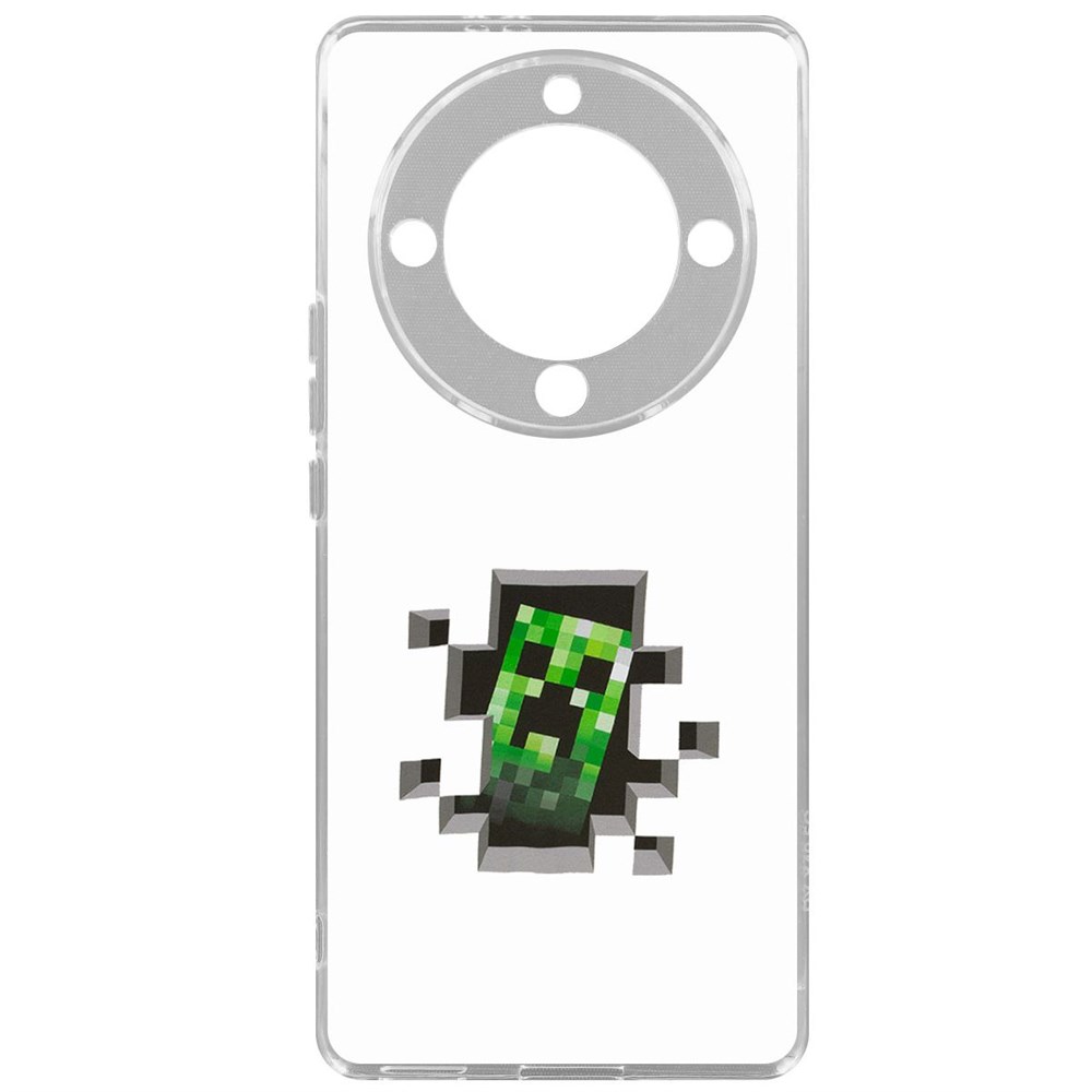 

Чехол-накладка Krutoff Clear Case Minecraft-Крипер для Honor Magic 5 Lite, Прозрачный