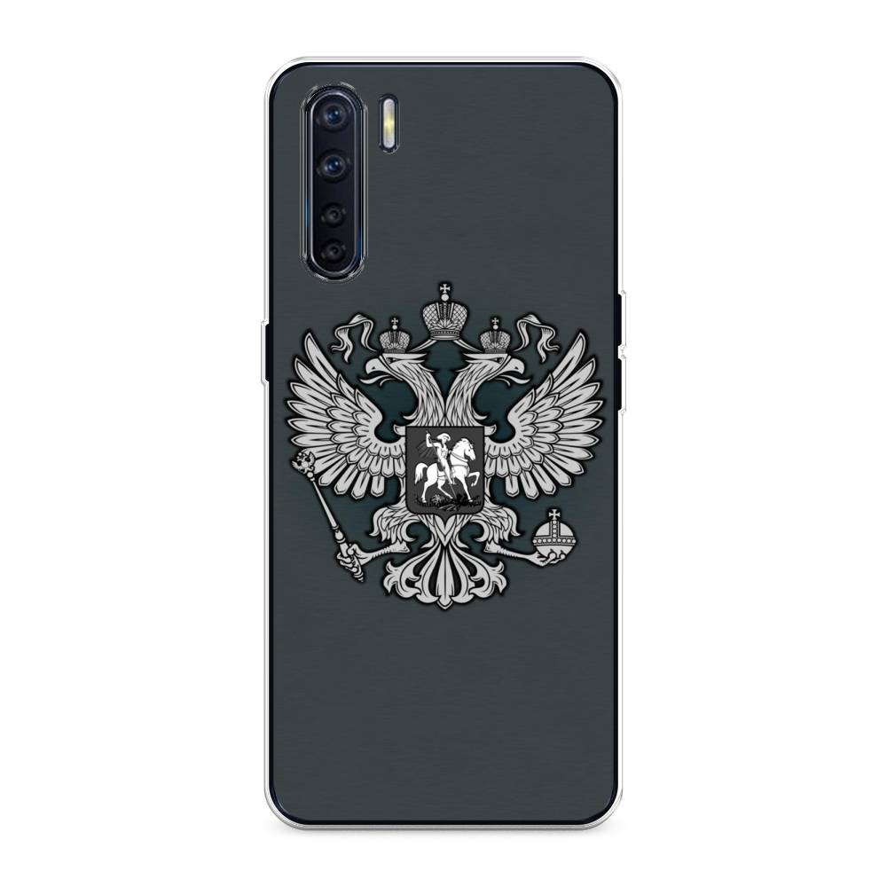 фото Чехол awog "герб россии серый" для oppo a91