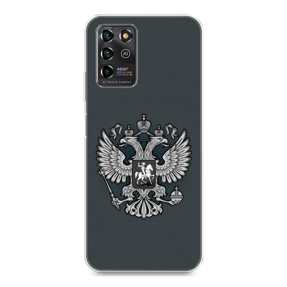 фото Чехол awog "герб россии серый" для zte blade v30 vita