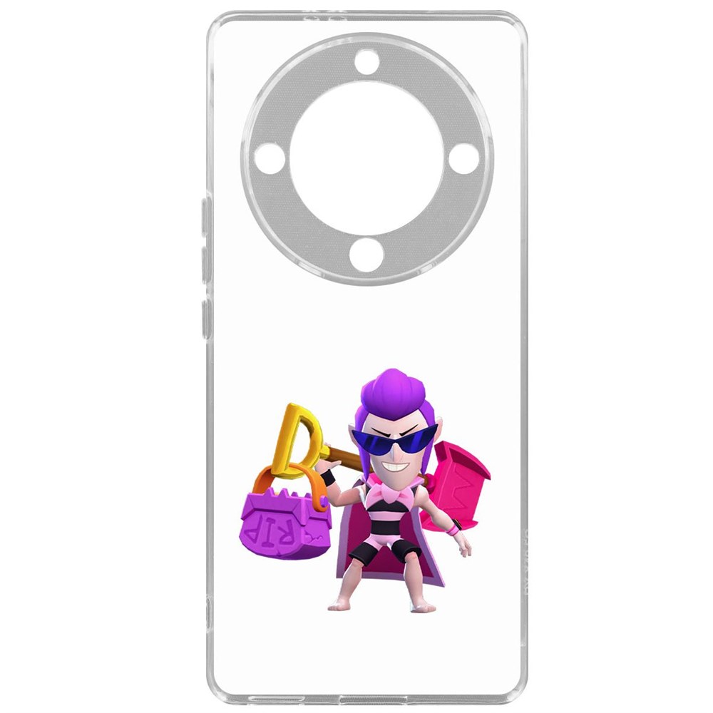 

Чехол-накладка Krutoff Clear Case Brawl Stars-Пляжный Мортис для Honor Magic 5 Lite, Прозрачный