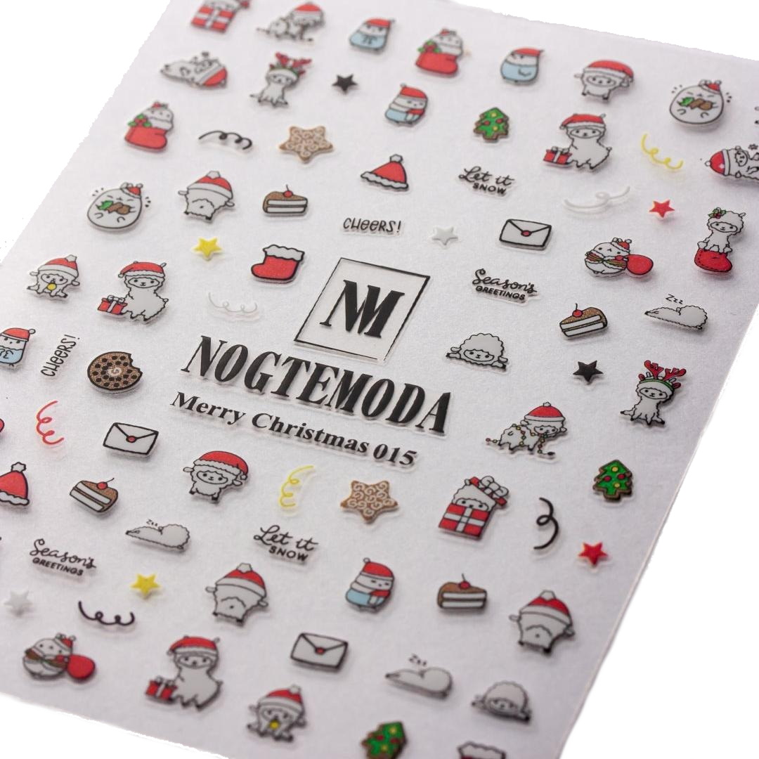 

Наклейки MERRY CHRISTMAS NogteModa №015