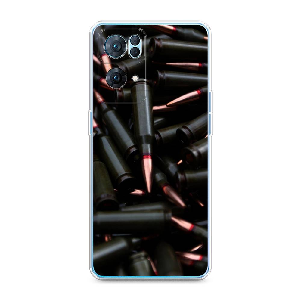 

Чехол Awog на Oppo Reno 7 Pro "Пули черные", Разноцветный, 258250-5