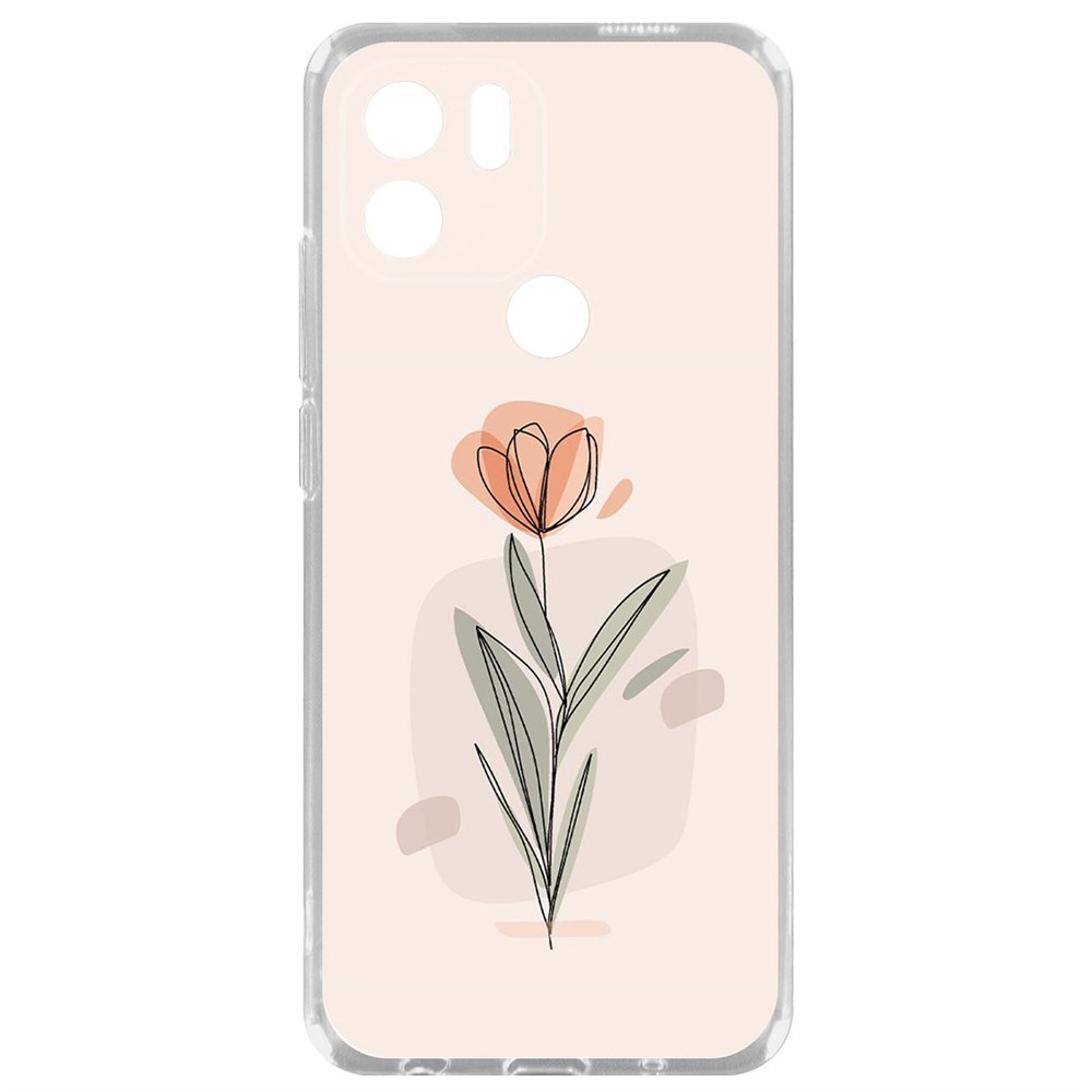 

Чехол-накладка Krutoff Clear Case Тюльпан для Xiaomi Poco C51, Прозрачный