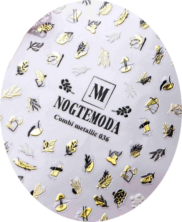 

Наклейки Combi Metallic NogteModa №036, Золотистый