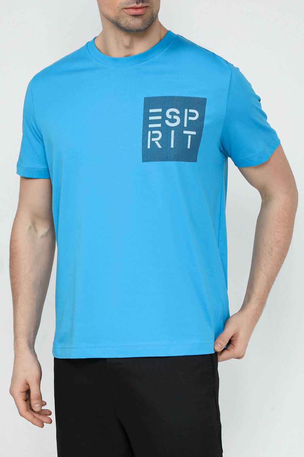 

Футболка мужская Esprit Casual 014EE2K315 голубая M, Голубой, 014EE2K315