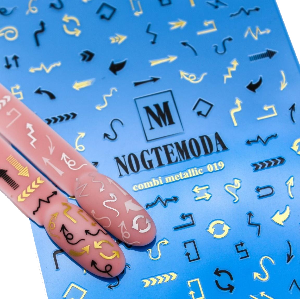 

Наклейки Combi Metallic NogteModa №019, Золотистый;черный