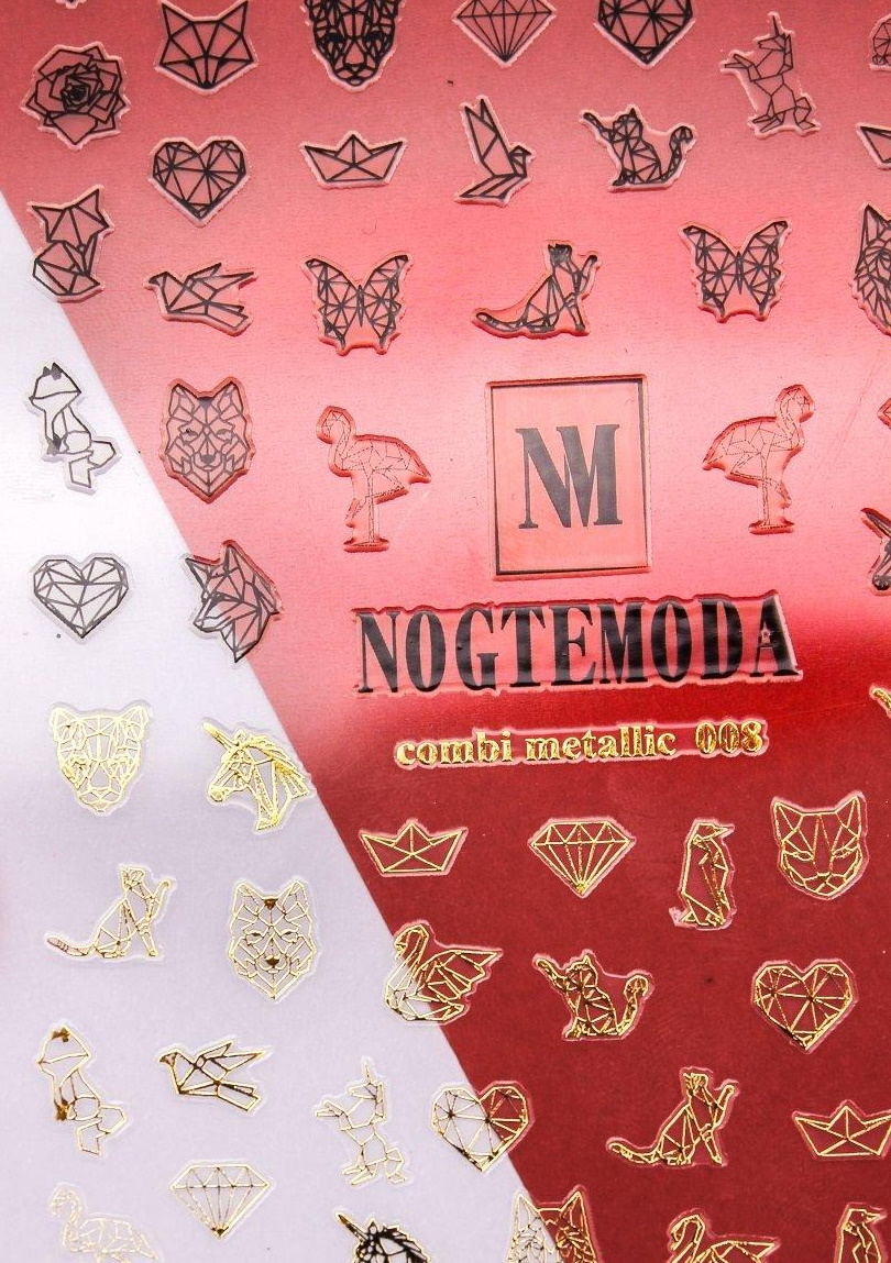 

Наклейки Combi Metallic NogteModa №008, Золотистый