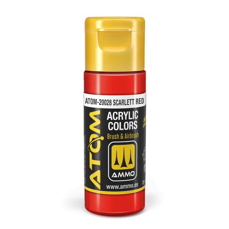 

Акриловая краска Ammo Mig Atom color Алый красный ATOM20028