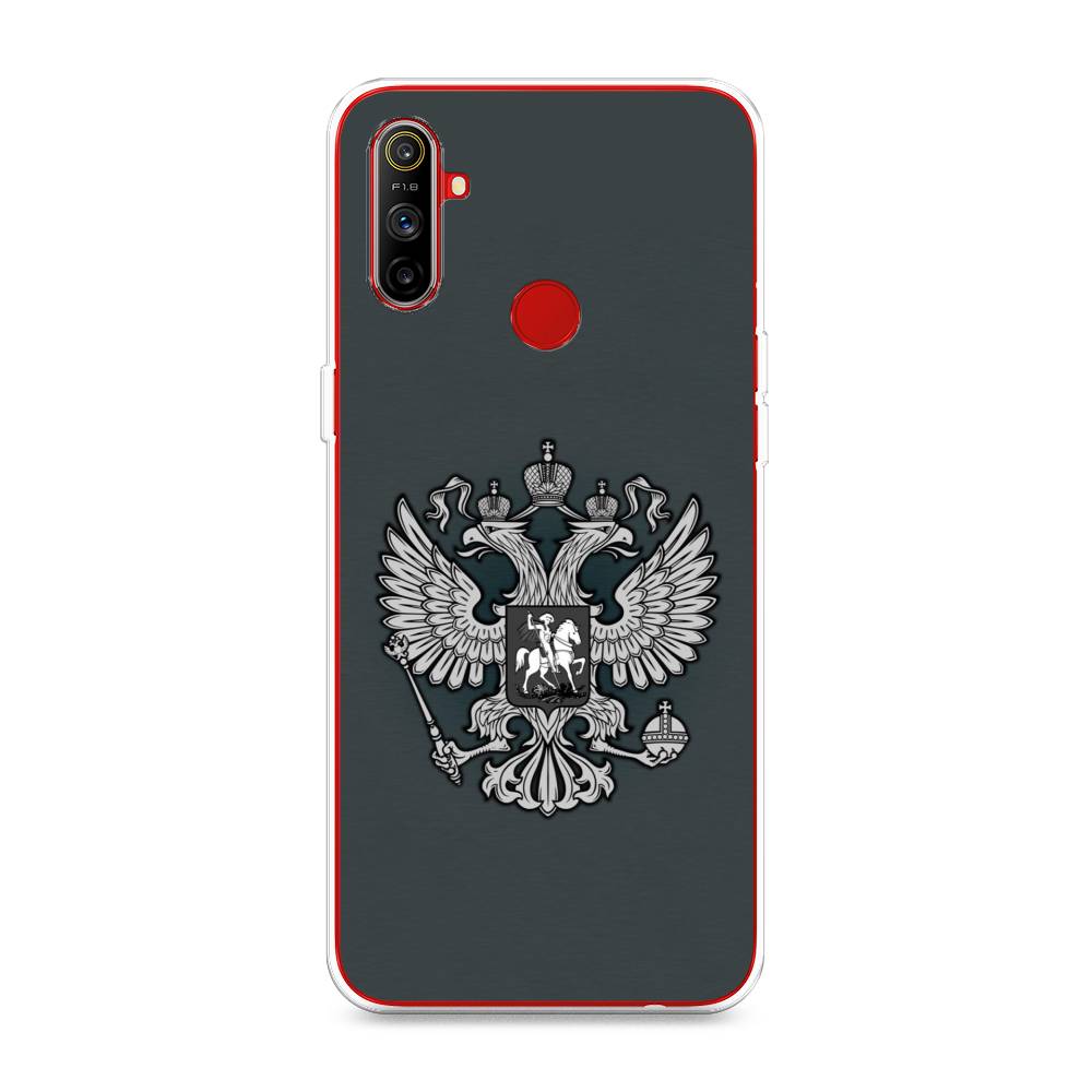 фото Чехол awog "герб россии серый" для realme c3