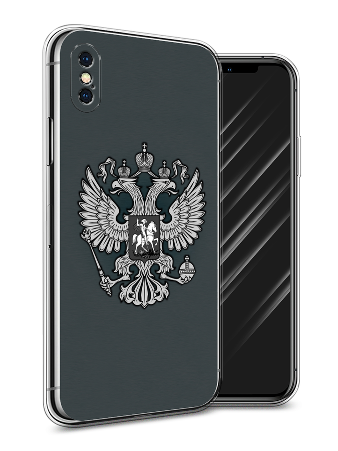 

Чехол Awog на Apple iPhone XS Max (10S Max) / Айфон XS Max (10S Max) "Герб России серый", Разноцветный, 11950-5