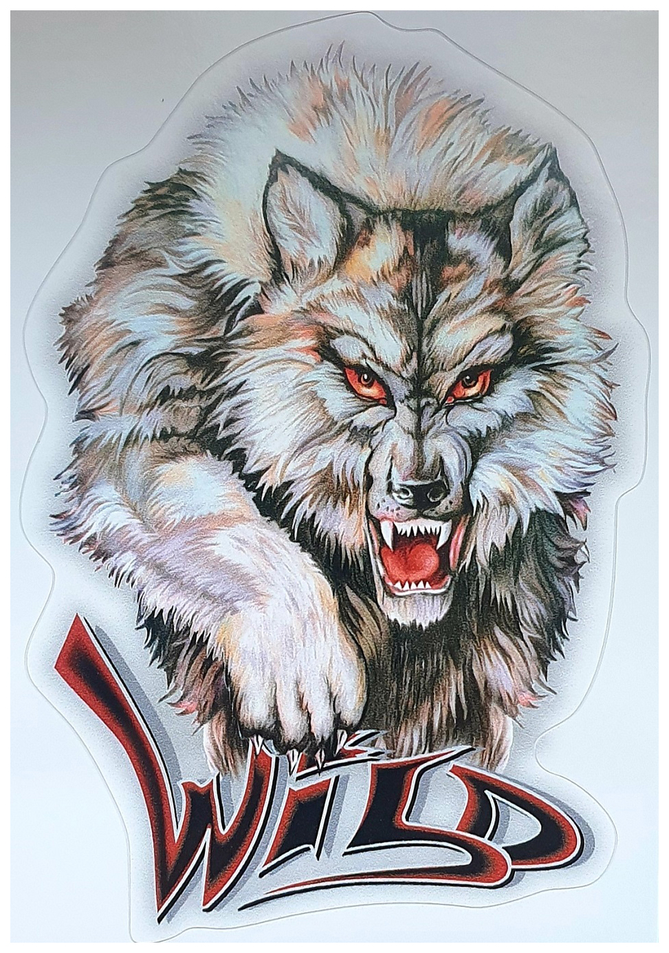 

Наклейка Волк Wild 50х35см AutoStickers 00462, Серый