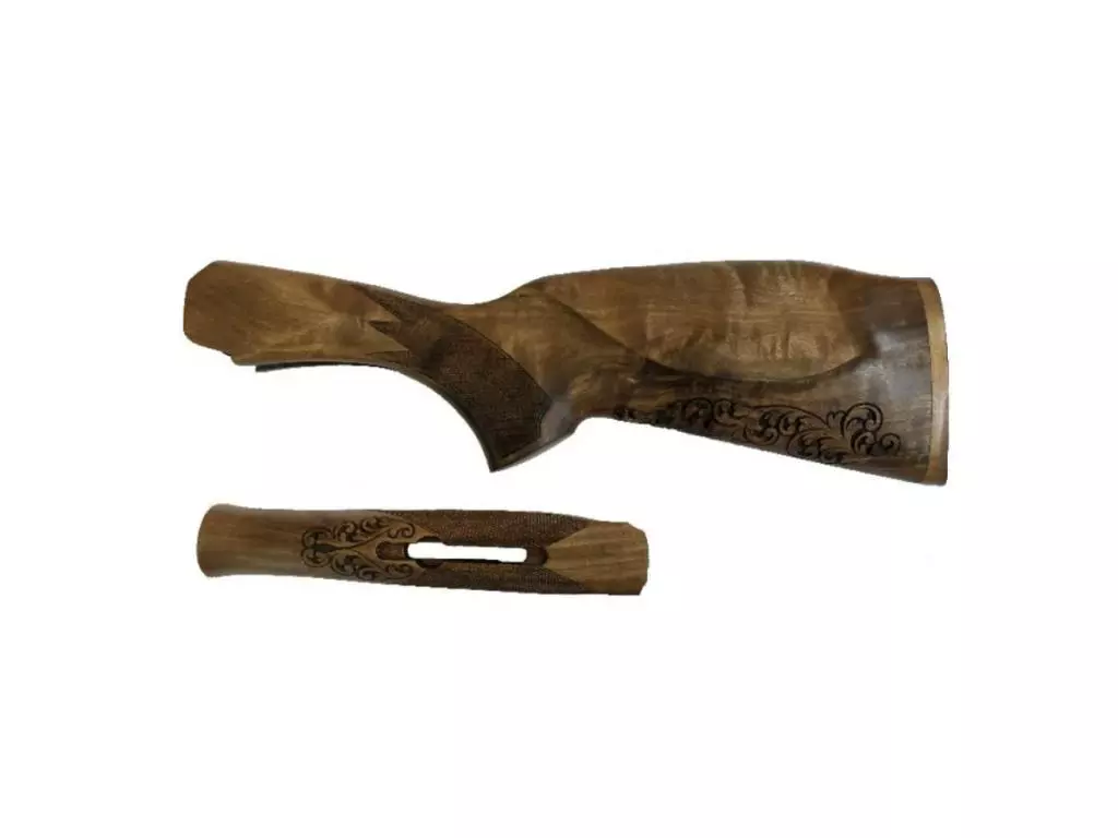 Приклад и цевье Стрелок МР-43 Монте-Карло из ореха с художественным оформлением