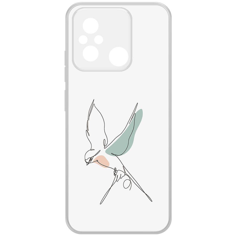 

Чехол-накладка Krutoff Clear Case Полет для Xiaomi Redmi 12C, Прозрачный