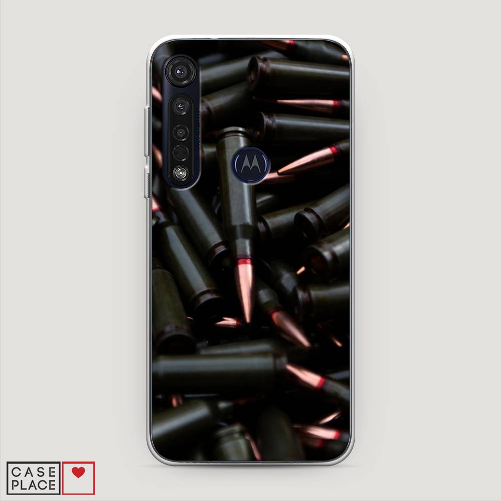 

Чехол Awog на Motorola Moto G8 Plus "Пули черные", Разноцветный, 241450-5