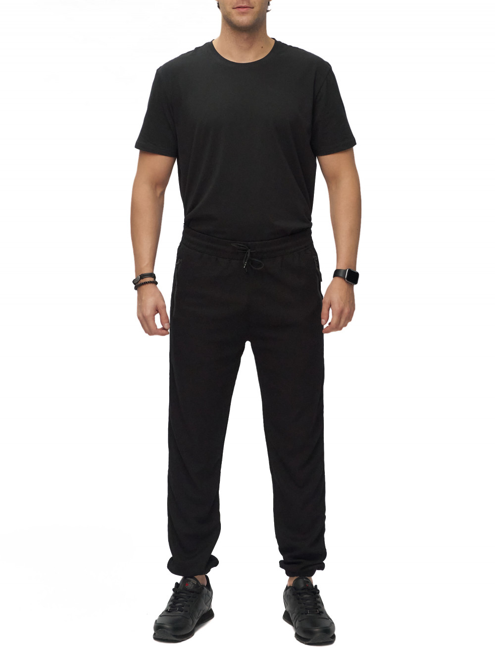 

Брюки мужские NoBrand AD001 черные 46 RU, Черный, AD001