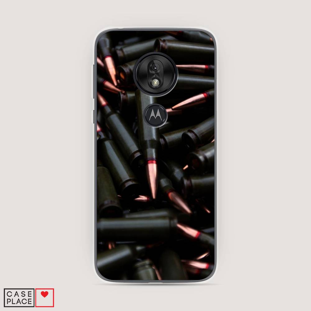

Чехол Awog на Motorola Moto G7 Play / Моторола Мото G7 Плэй "Пули черные", Разноцветный, 241250-5