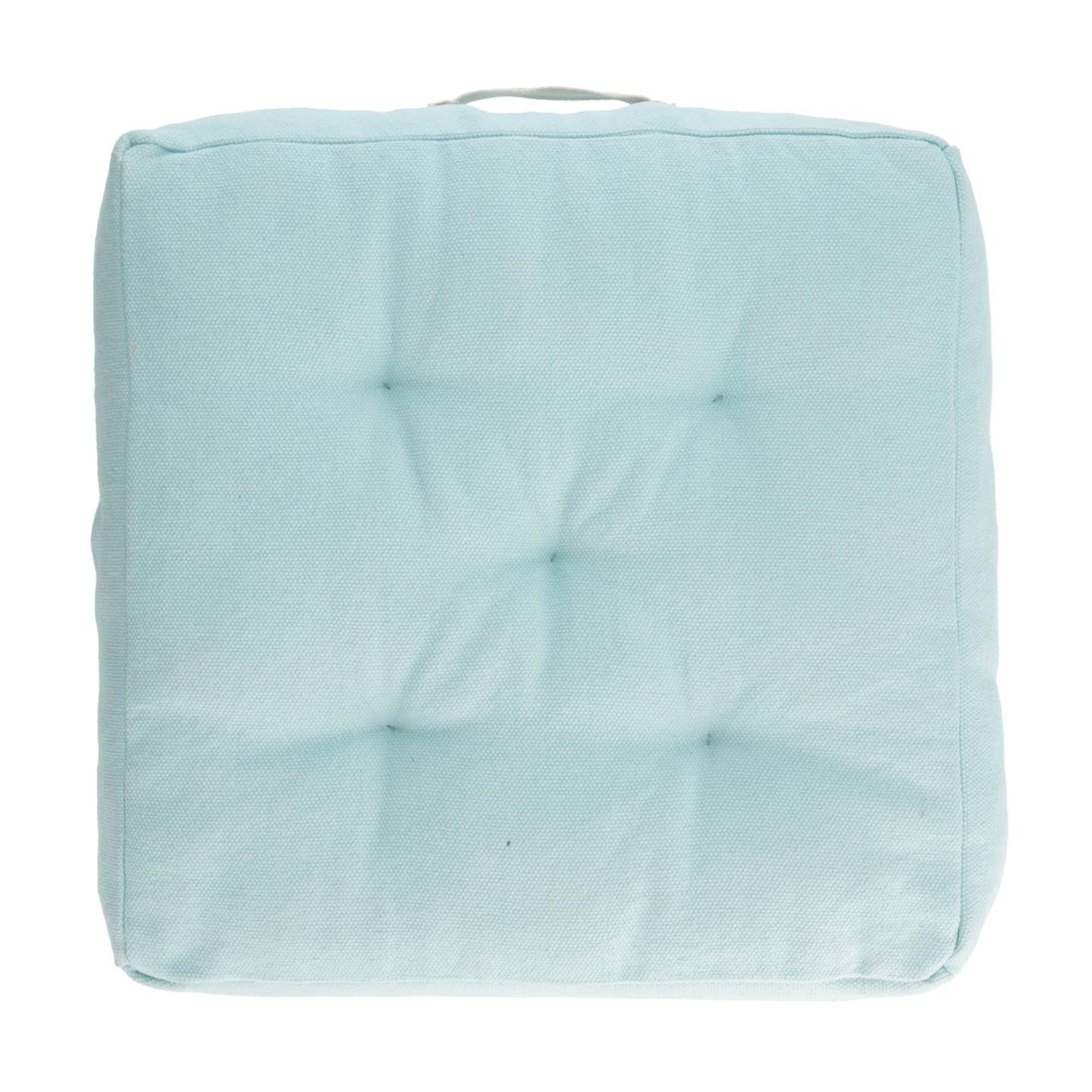фото Напольная подушка sarit из 100% хлопка голубая 60 x 60 cm la forma