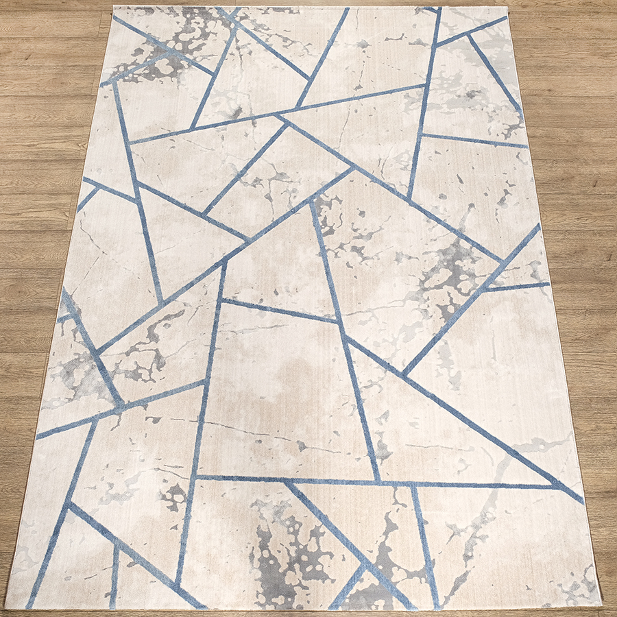 фото Ковёр kitroom aruba 200x290 прямоугольный бежевый, голубой 0w1518