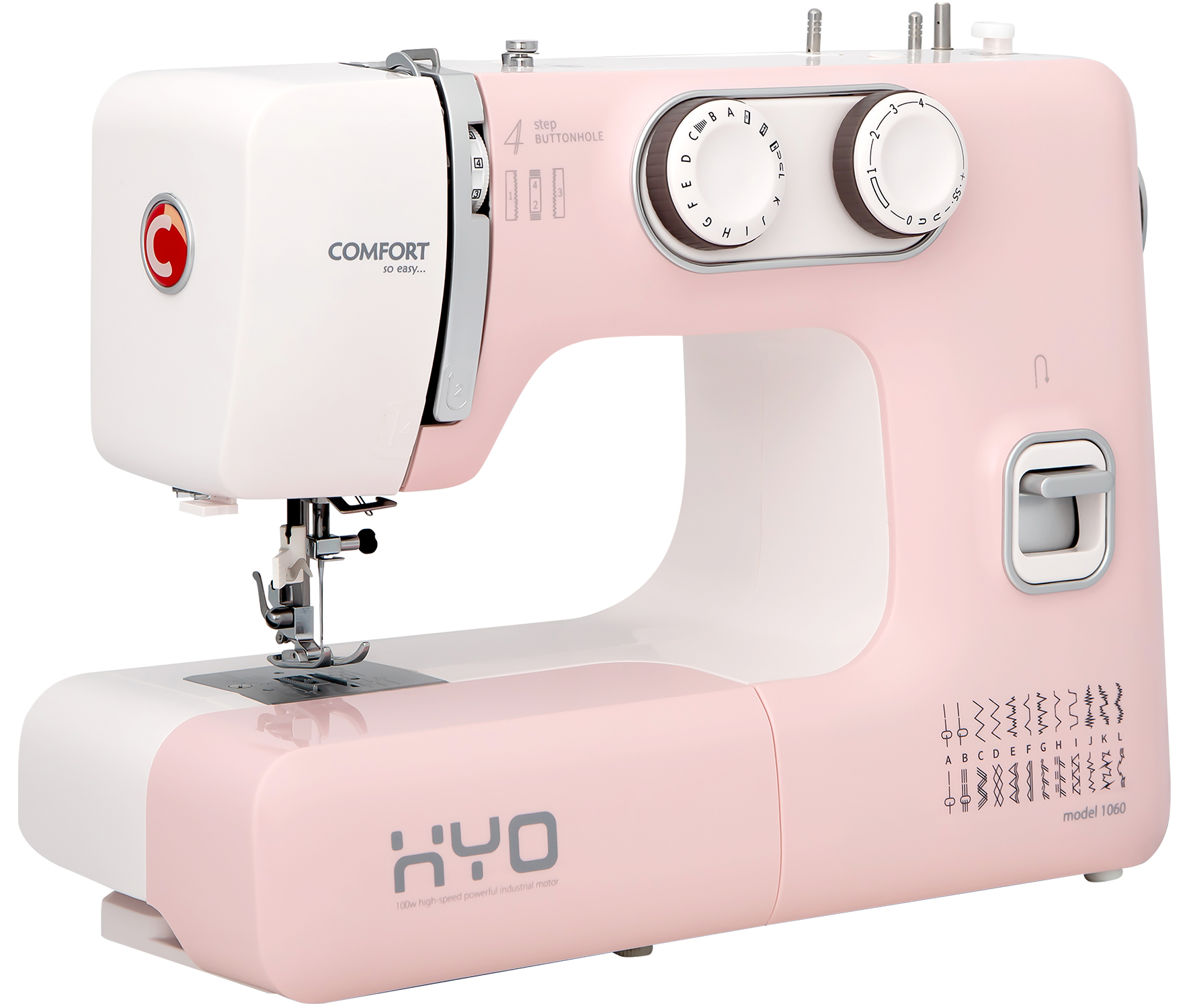 Швейная машина COMFORT 1060 белый, розовый швейная машина singer studio 15 белый розовый