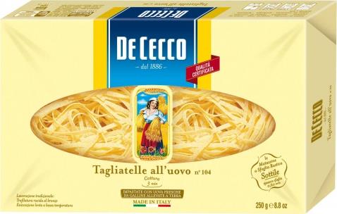 Макаронные изделия De Cecco Tagliatelle all'uovo № 104 250 г