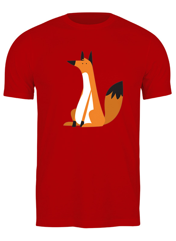 

Футболка мужская Printio Fox here красная XL, Красный, Fox here