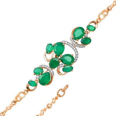 

Браслет из красного золота с фианитом р. 17,5 Мастер Бриллиант 08-1-012-0901-011, 08-1-012-0901-011