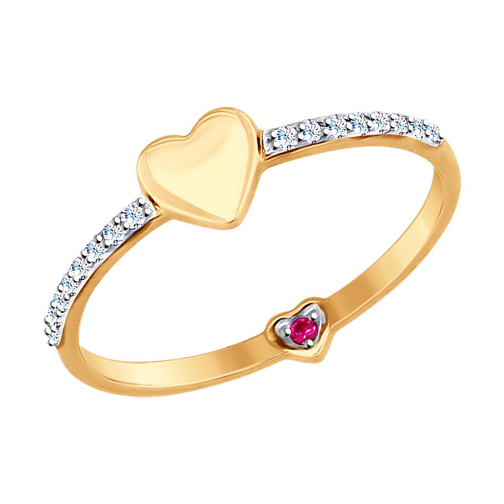 

Кольцо из красного золота с корундом р. 15 SOKOLOV 017520, 017520