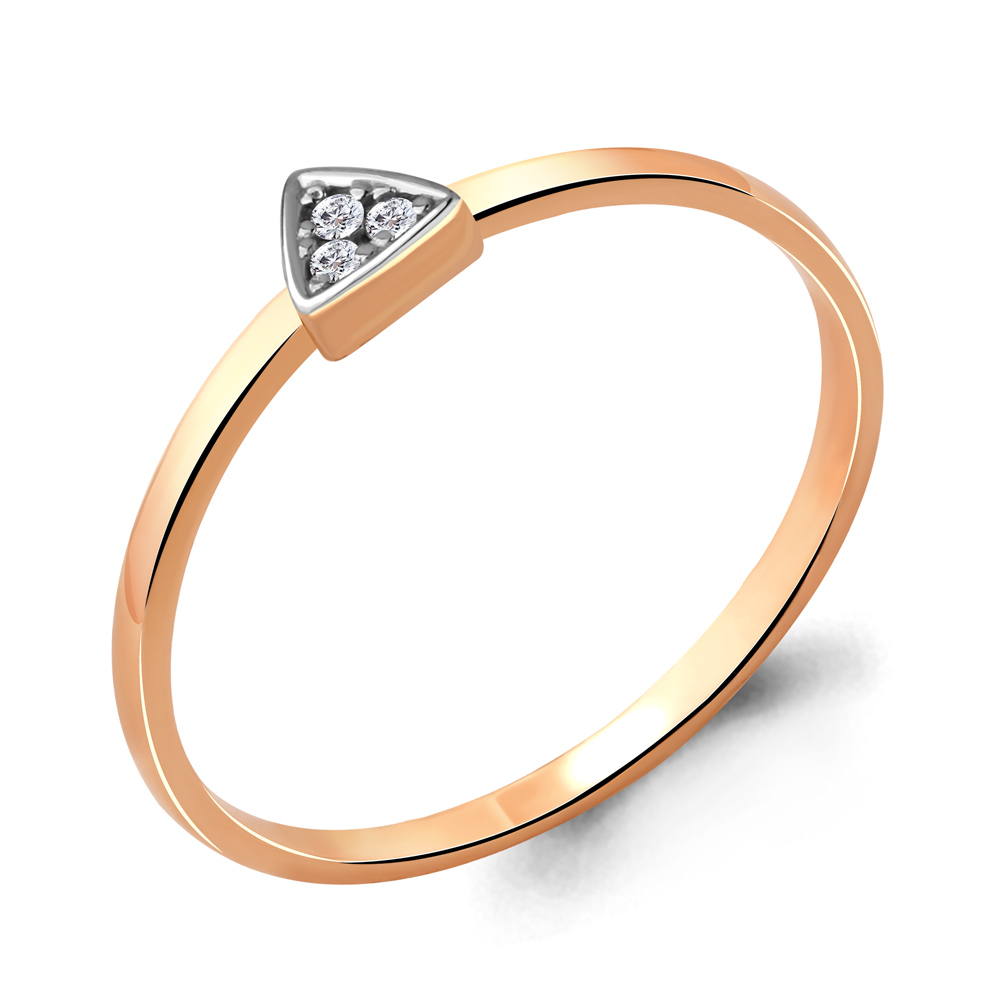 

Кольцо из красного золота с бриллиантом р.  Aquamarine 963624Ак_585_кз, 963624Ак_585_кз