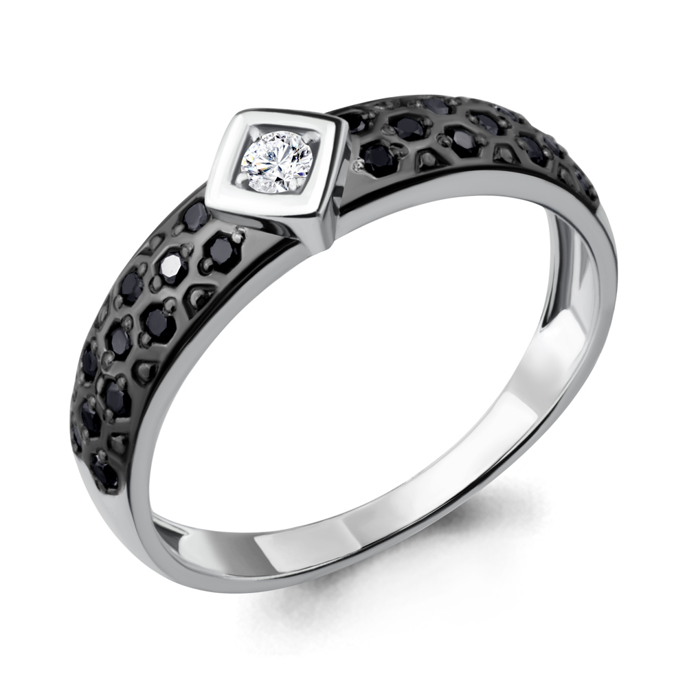 

Кольцо из белого золота с бриллиантом р.  Aquamarine 963606Ч_585_бз, 963606Ч_585_бз