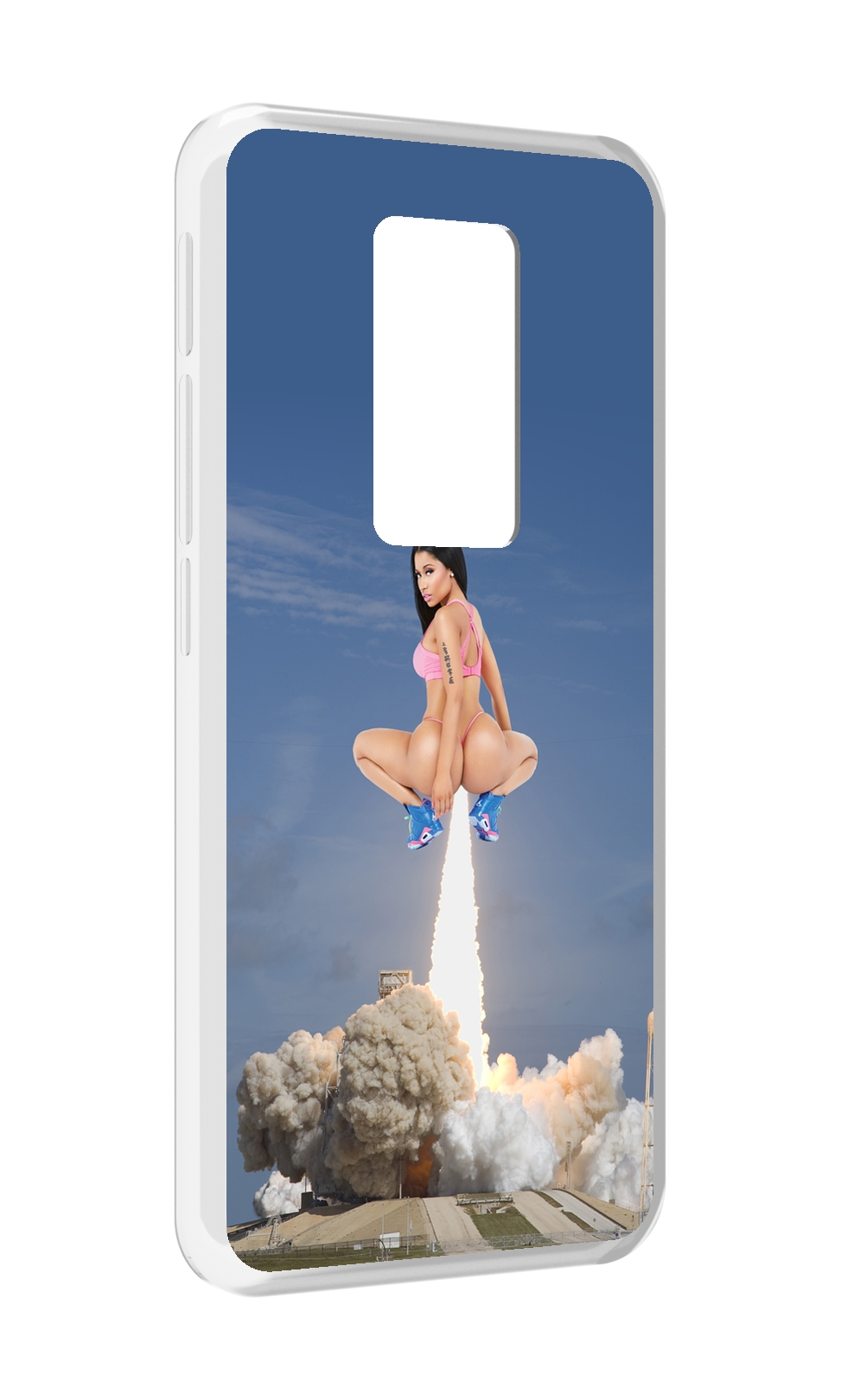

Чехол MyPads ники-минаж-ракета детский для Motorola Defy 2021, Прозрачный, Tocco