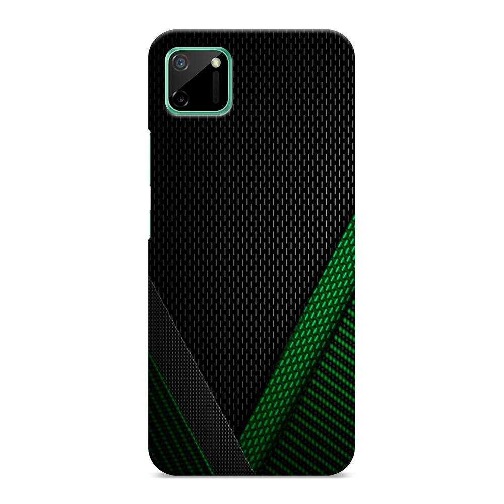 

Пластиковый чехол "Зеленый карбон" на Realme C11, 253820-2