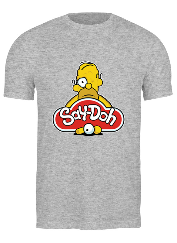 

Футболка мужская Printio Гомер симпсон серая M, Гомер симпсон