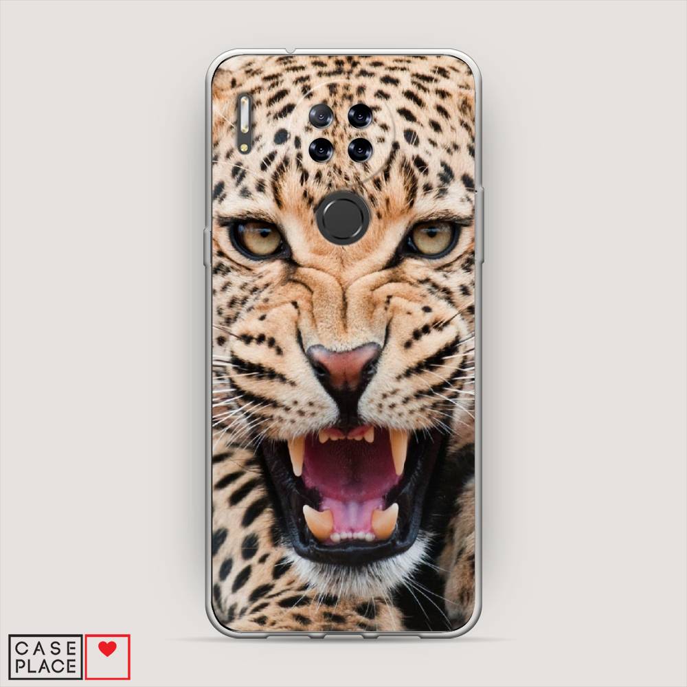 

Чехол на Blackview A80 Леопард 3d, Бежевый;черный, 280150-6