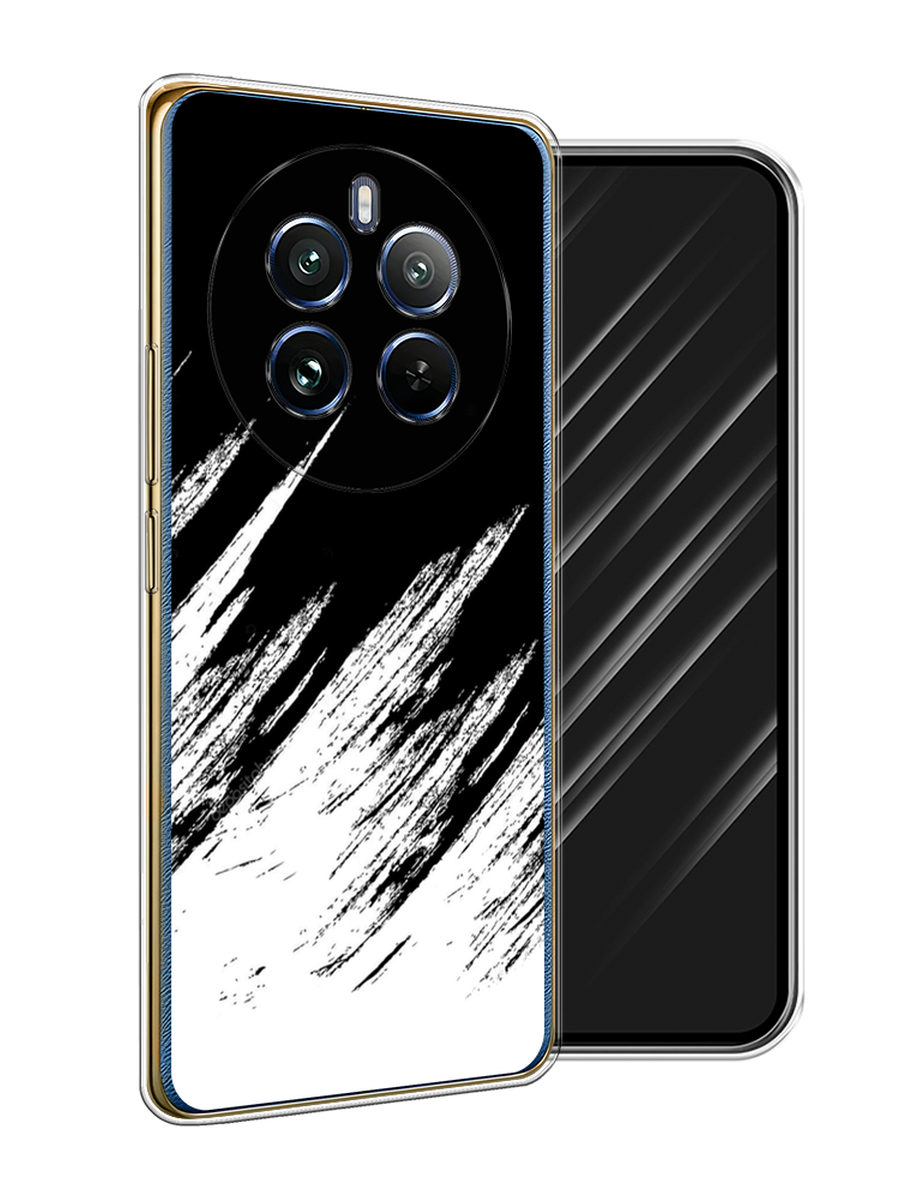 

Чехол Awog на Realme 12 Pro/Realme 12 Pro Plus "Черно белые брызги", Черный;белый;бежевый, 2516250-1