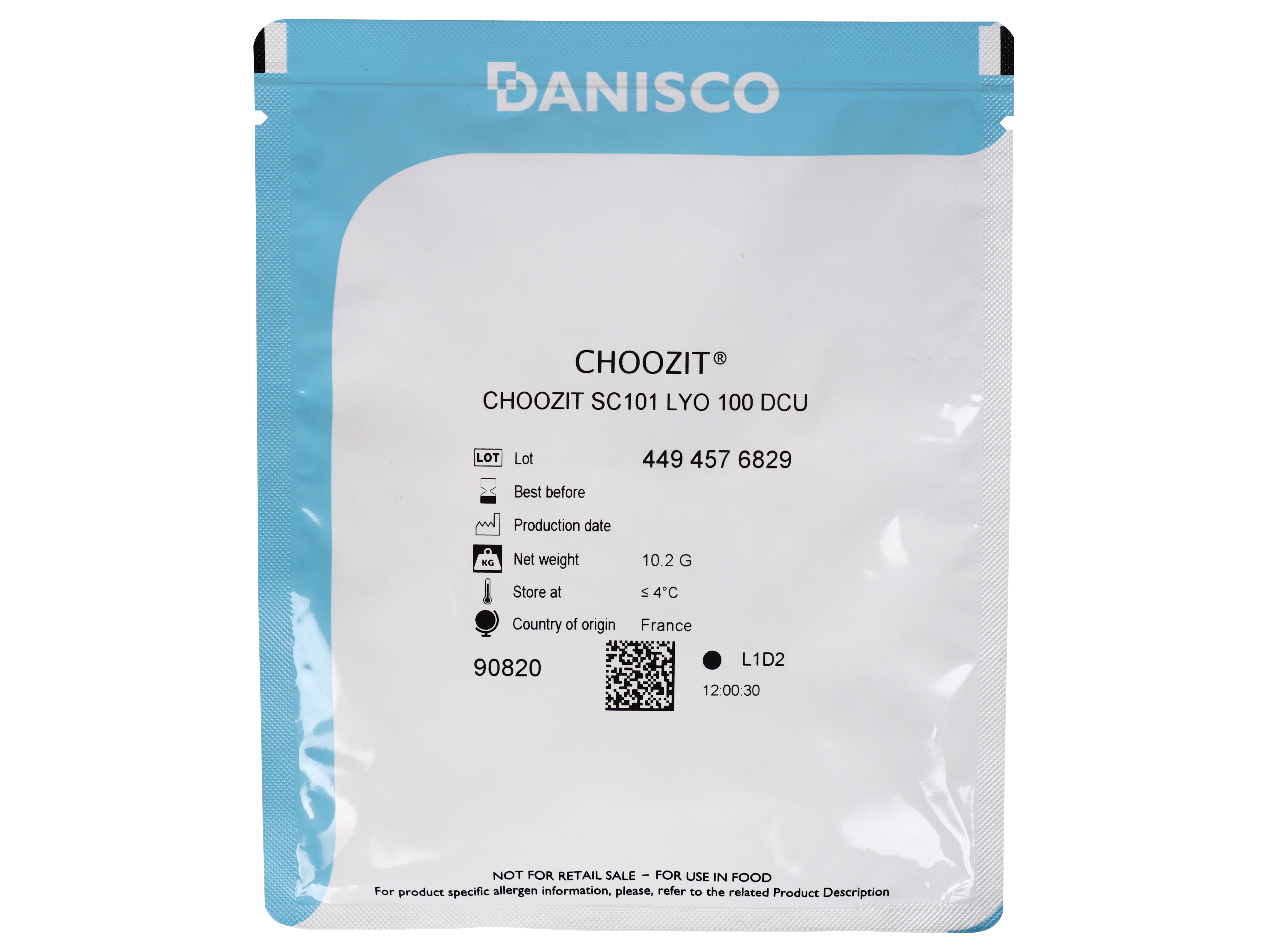 

Мезо-термофильная закваска Danisco CHOOZIT SC 101 LYO 100 DCU 1000 л, 1 шт, CHOOZIT SC 101 LYO 100 DCU мезо-термофильная (на 1000 л, Danisco)