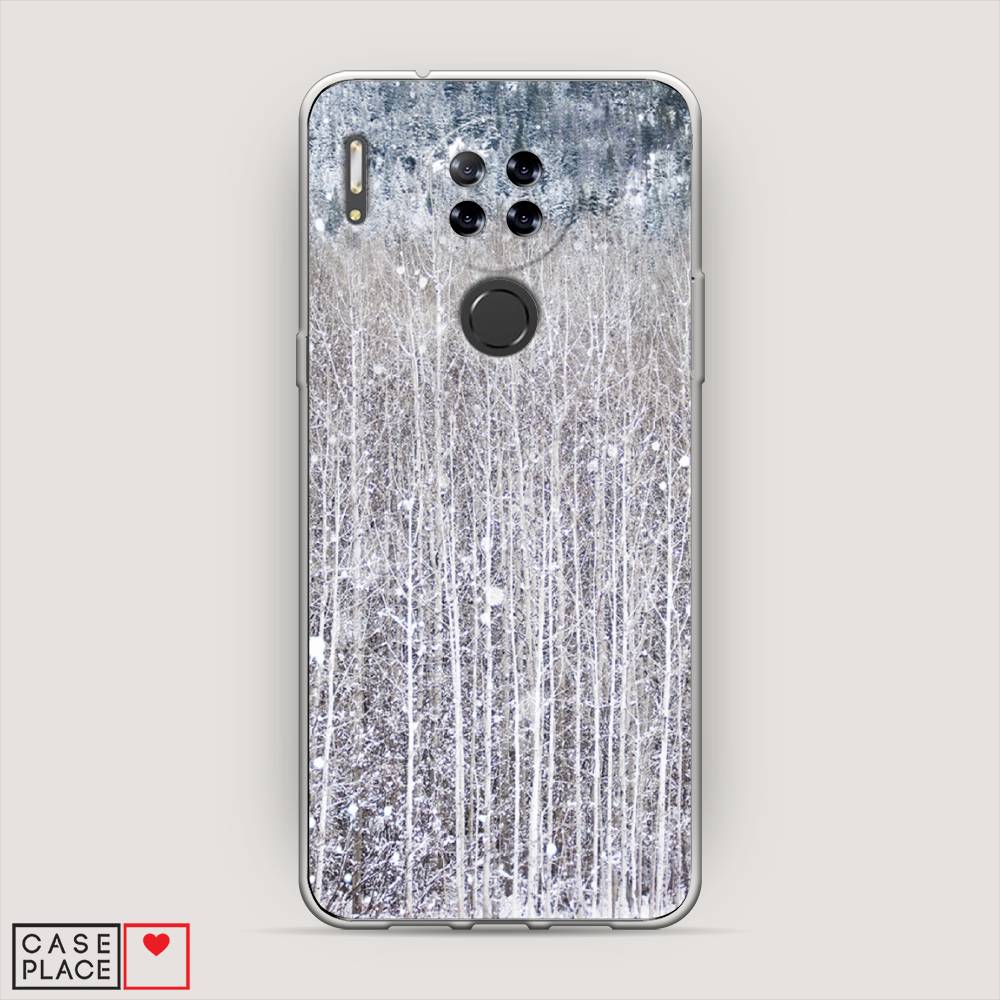

Чехол на Blackview A80 Снежный лес, Бежевый;серый;белый, 280150-5