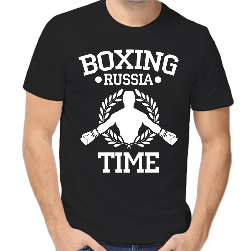 

Футболка мужская черная 50 р-р boxing russia time, Черный, fm_boxing_russia_time