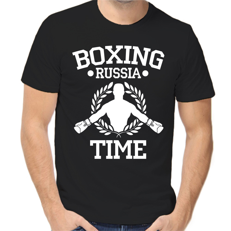 

Футболка мужская черная 42 р-р boxing russia time, Черный, fm_boxing_russia_time