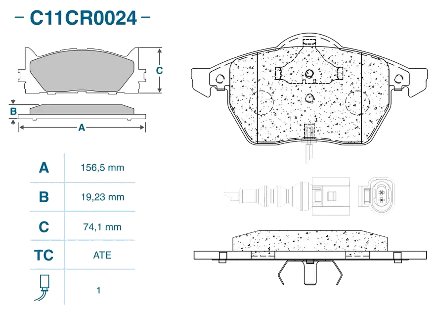 

Колодки тормозные CWORKS c11cr0024