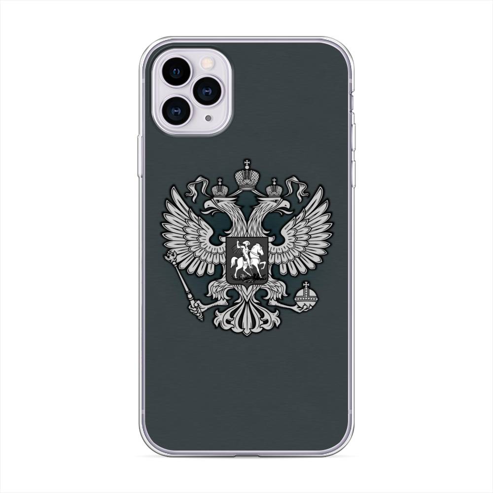 фото Чехол awog "герб россии серый" для apple iphone 11 pro