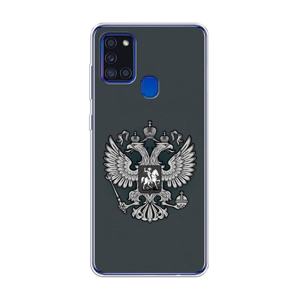 фото Чехол awog "герб россии серый" для samsung galaxy a21s