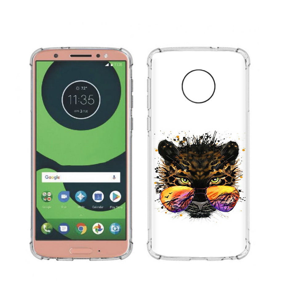 

Чехол MyPads Tocco для Motorola Moto G6 тропический леопард (PT99805.376.649), Прозрачный, Tocco